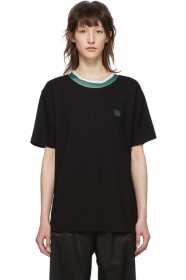 Acne Studios - Black Rib Collar Face T-Shirt