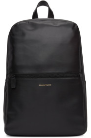 Common Projects - Black Leather Simple Backpack