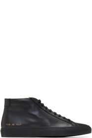 Common Projects - ブラック オリジナル アキレス ミッド スニーカー