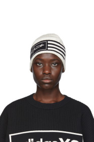 Y-3 - Off-White 3-Stripe 'Y-3' Beanie