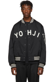 Y-3 - Black 'Yohji' Letters Bomber Jacket