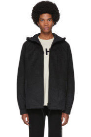 Y-3 - Black Punched Knit Jacket