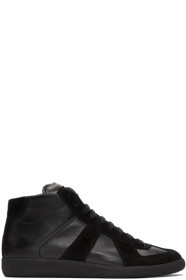 Maison Margiela - Baskets montantes noires Replica