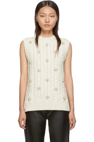 Moncler Genius - 4 Moncler Simone Rocha Off-White Crystal Vest