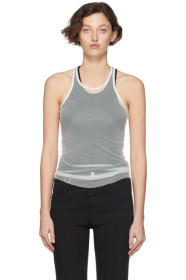 Random Identities - White Mesh Tank Top