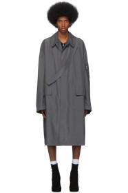 Random Identities - Grey Satin Overcoat