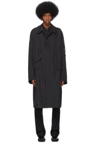 Random Identities - Black Satin Overcoat