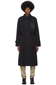 Random Identities - Black Military Trench Coat