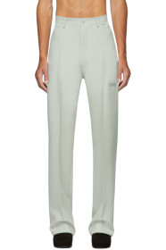 Random Identities - Green High-Rise Five-Pocket Trousers