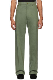 Random Identities - Green High-Rise Five-Pocket Trousers