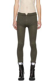 Random Identities - Taupe Wool Zip Trousers