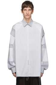 Random Identities - White & Grey Zip Pocket Shirt