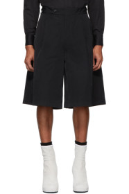 Random Identities - Black Oversized Tailored Shorts