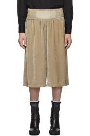 Random Identities - Beige Velour Boxing Shorts
