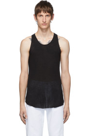 Random Identities - Black Ribbed Tank Top