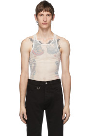 Random Identities - White Ribbed Tank Top