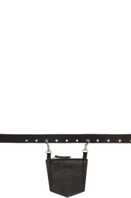 D'heygere - Black Leather Pocket Belt