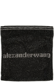 Alexander Wang - Pochette en filet noire Rhinestone Chain Mesh Wangloc