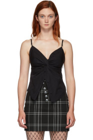 Alexander Wang - Black Twisted Front Cami Tank Top