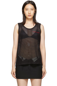 Alexander Wang - ブラック メッシュ Chynatown タンク トップ