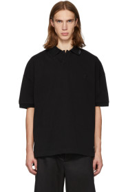 Alexander Wang - ブラック コンパクト ジャージ ポロ