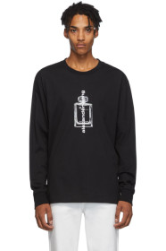 Alexander Wang - ブラック グラフィック ロング スリーブ T シャツ