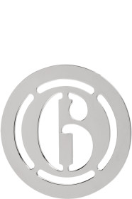 MM6 Maison Margiela - Boucle d'oreille à logo argentée