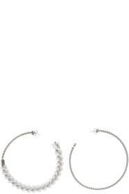 MM6 Maison Margiela - Boucles d'oreilles argentées Spiral
