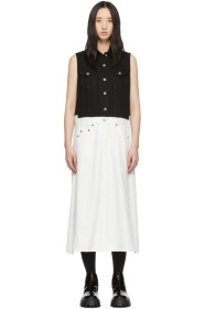 MM6 Maison Margiela - White Denim Bi-Color Dress