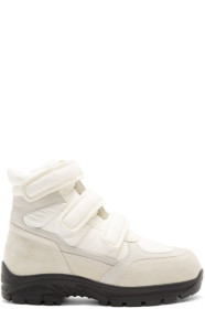 MM6 Maison Margiela - White Velcro High Top Sneakers