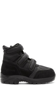 MM6 Maison Margiela - Black Velcro High Top Sneakers