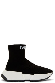 MM6 Maison Margiela - Black Second Skin High-Top Sneakers