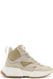 MM6 Maison Margiela - Beige High-Top Chunky Sneakers