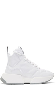 MM6 Maison Margiela - White Padded High-Top Sneakers