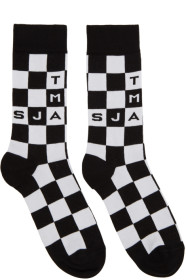Marc Jacobs - Chaussettes noires et blanches 'The Logo'