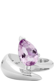 Alan Crocetti - SSENSE Exclusive Silver & Purple Amethyst Alien Ring