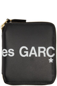 Comme des Garçons Wallets - Portefeuille à glissière noir Huge Logo