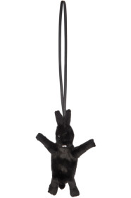 Rick Owens - 黑色 Fat Bunny 皮毛手袋