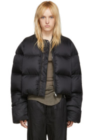 Rick Owens - 黑色 Duvet 短款羽绒夹克