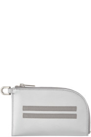 Rick Owens - Silver Zip Pouch Wallet