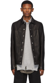 Rick Owens - Black Leather Worker Jacket