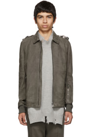 Rick Owens - Grey Suede Rotterdam Jacket