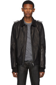 Rick Owens - Black Leather Rotterdam Jacket