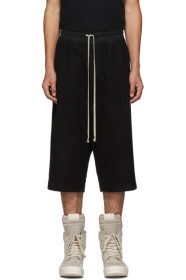 Rick Owens - Black Drawstring Karloff Shorts