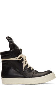 Rick Owens - Black Geobasket Sneakers
