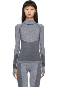 Reebok By Victoria Beckham - Grey Seamless Long Sleeve T-Shirt