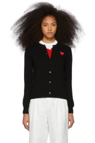 Comme des Garçons Play - Black & Red Heart Cardigan