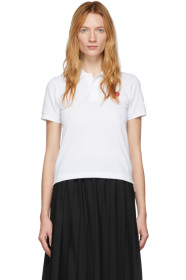 Comme des Garçons Play - White Heart Patch Polo