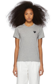 Comme des Garçons Play - Grey Heart Patch T-Shirt