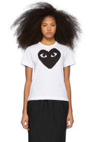 Comme des Garçons Play - White & Black Heart T-Shirt